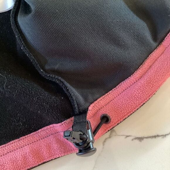 Mountain Hardware Windstopper Full Zip Jacket Sz 8 Pink Black Fleece Pockets Hik - Picture 10 of 11